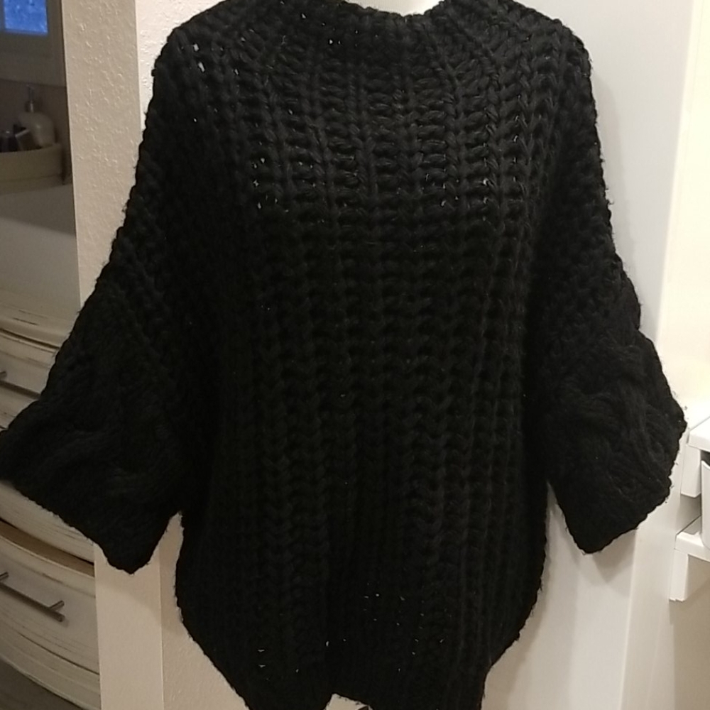POL Black Chunky Knit Sweater